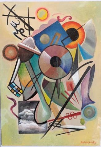 Geometric Abstract by Wassily Kandinsky